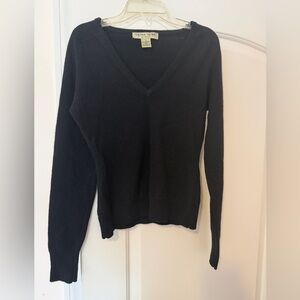 Trina Turk Classic Black V-Neck Sweater